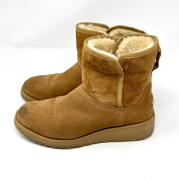 UGG KRISTIN CLASSIC SLIM CHESTNUT SUEDE WEDGE - Picture 5 of 10